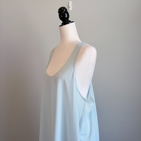 Athleta Presidio Maxi Dress Traveler High Low Coastal Chic Light Blue Women’s XL - Picture 6 of 10